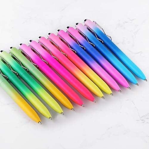 WY WENYUAN Cute Pastel Ballpoint Pens, Fine Point Smooth Writing, Colorful Pens, Black Ink 1.0 mm Journaling Pens Office Supplies for Women & Men, Note Taking thumbnail 6
