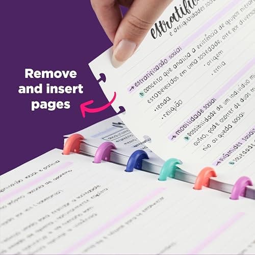 CREATE A NOTEBOOK Discbound Premium - Plan, Organize, Customize, and Create with Ease. For Work Meetings, School, Journal, or Daily Use 80 Pages (Golden Love LARGE 7.87 in x x 10.82 in) thumbnail 6