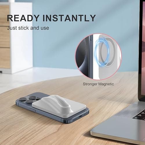 DOB SECHS Silicone Lip Holder for Cell Phone Lipstick Lip Compatible with Magsafe Glaze Phone Case Back Stick On Holder for iPhone and Android Phones, Grey - Grey thumbnail 2