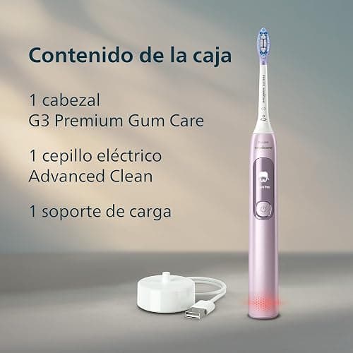 Philips Sonicare AdvancedClean Limited Edition, Cepillo de dientes eléctrico - Smart Screen, sensor de presión, recambio del cabezal de cepillado, 5 modos de cepillado y SmarTimer, rosa, HX3792/12 thumbnail 7