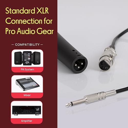 Pyle Microphone, Dynamic Cardioid, XLR Cable Included, Unidirectional, Rugged Construction, Built-in Pop Filter, Perfect for Stage & Studio, High Gain, Ultra-Wide Frequency Response, 15ft Cable thumbnail 6