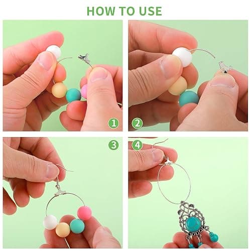 200PCS Earring Making Kit - Beading Hoop Finding, Open Hoops Bulk Wire for DIY Jewelry Craft Supplies - Teardrop and Round thumbnail 6