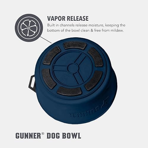 GUNNER navy travel dog bowl w spill-proof lid thumbnail 5