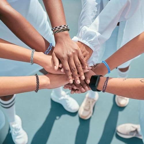 Prasacco 10 Pcs Nautical Braided Rope Bracelet Assorted Colors Braided Rope Bracelet Set Handmade Navy Cord Bracelet Adjustable Wave String Bracelets Friendship Bracelets for Men Women thumbnail 6