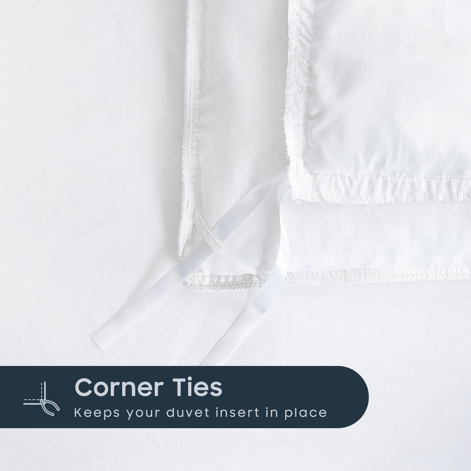 Wake In Cloud - Ruffle Quilt Cover Set, 1000TC Ultra Soft Microfiber Duvet Doona Cover Bed Bedding, 3 Piece, White, Queen Size thumbnail 6