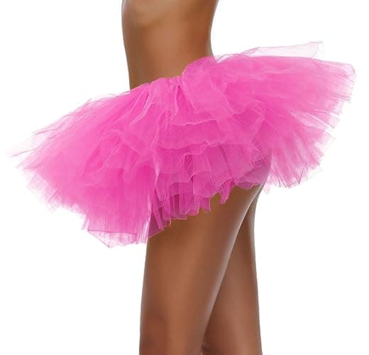 Women's, Teen, Adult Classic Elastic 3, 4, 5 Layered Tulle Tutu Skirt thumbnail 5