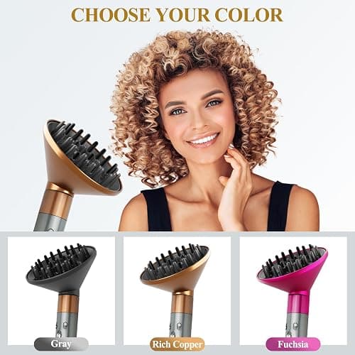 YTCHYYSK Large Diffuser Attachment Compatible with Dyson Airwrap, Upgraded Bigger Diffuser Nozzle to Dryer Faster and Define Curls Hair, Gold thumbnail 7