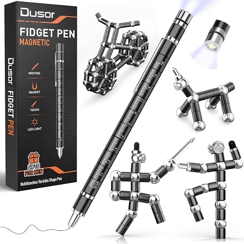 Dusor Gifts for Men Fidget Pen, Easter Basket Stuffers for Teens Multifunction Pen, Anniversary Birthday Easter Gift for Men Dad Him Husband Boyfriend, Easter Basket Cool Stuff Gadgets for Son Teens - Image 1