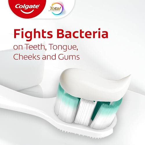 Colgate Total Whitening Toothpaste Paste, 5.1 oz, 4 Pack, Fluoride, Antibacterial, for Plaque, Gingivitis, Sensitivity, Stain Removal, Clinically Proven, Mint, Teeth Whitening, Stannous Fluoride thumbnail 9