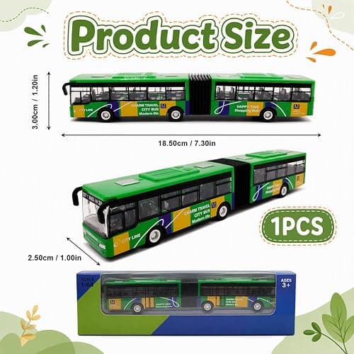 Dfiupdn 1 Double Decker Bus Toy, London Bus Toy, Pull Back Toy Cars | Double Decker Bus Design, Pull Back Action Mechanism, Durable Construction Materials, Imaginative Play Scenarios, Collectible thumbnail 3