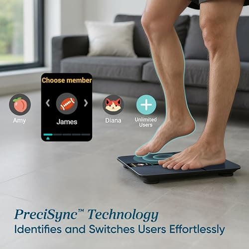 Etekcity FSA&HSA Eligible Smart Scale for Body Weight Fat, Digital Bathroom Weighing Machine for Accurate BMI Muscle Mass Composition, Home Use Apple Health Compatible Fitness Equipment thumbnail 7