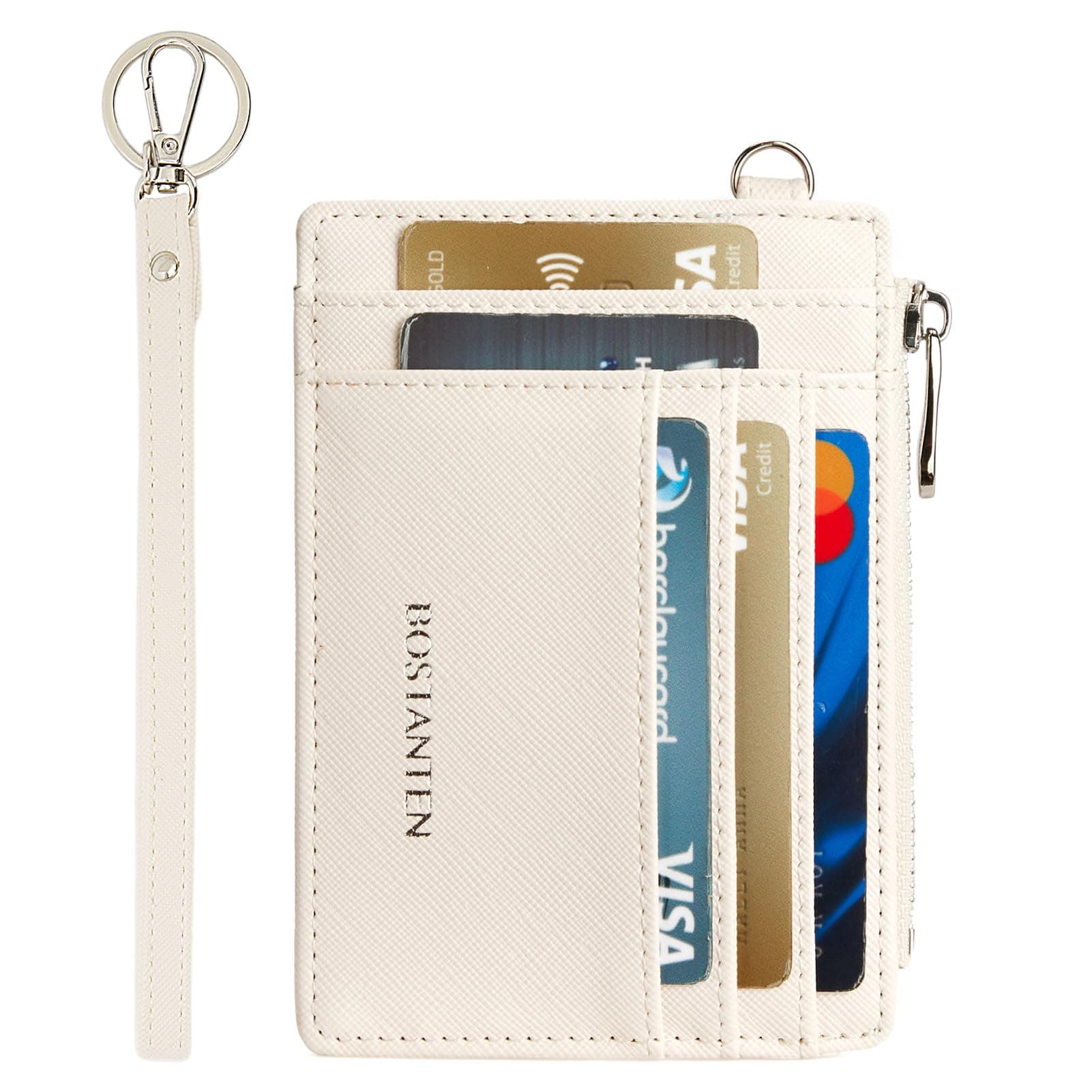 BOSTANTEN Women Leather Wallet RFID Blocking Small Bifold Zipper Pocket Wallet Card Case Wallet With ID Window thumbnail 7
