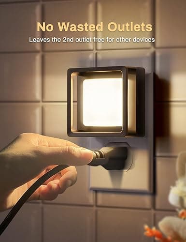 DORESshop LED Night Light, Night Lights Plug Into Wall [2 Pack] with Dusk-to-Dawn Sensor, Dimmable Nightlights, Adjustable Brightness for Bathroom, Hallway, Bedroom,Kids Room,Stairway,Soft White thumbnail 4