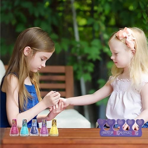 Disney Princess 15 Piece Water Based Nail Polish with 3 Toe Spacers| Quick Dry Peel Off Gift Kit Set for Kids Girls Ages 3+ By Townley Girl thumbnail 5