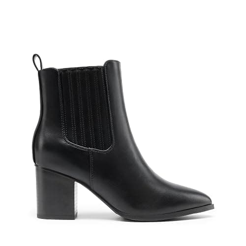 DREAM PAIRS Women's Ankle Boots Pointed Toe Chunky Block Heel Ankle Bootie Fall Short Booties Shoes thumbnail 3