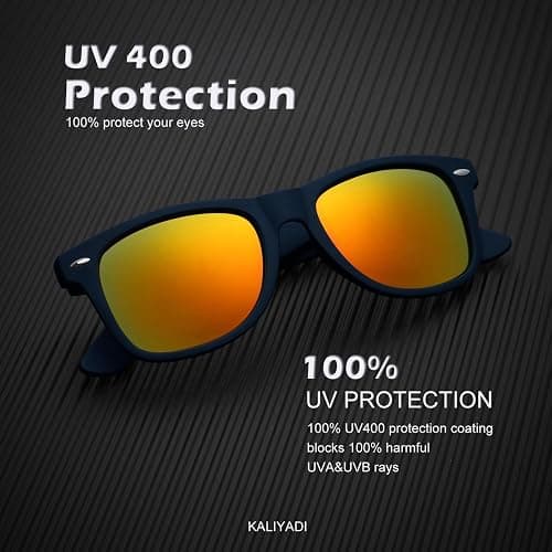 KALIYADI Polarized Sunglasses for Men and Women Matte Finish Sun glasses Color Mirror Lens UV Blocking (3 Pack) thumbnail 4