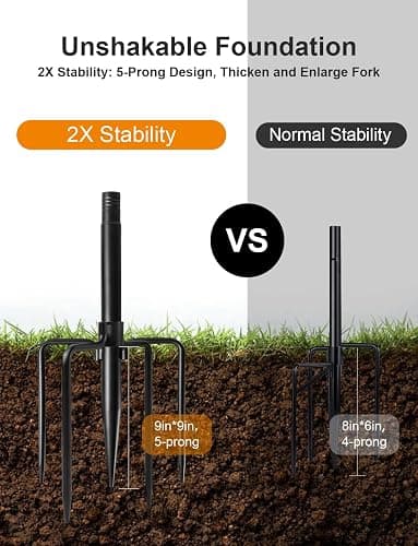 4 Pack String Light Poles for Outside, Thickened Metal Christmas Lights Hanger Pole Outdoor with Fork, Lighting Hanging Post Accessories for Patio Decor Garden Backyard Yard Outside Decorations thumbnail 4