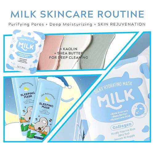 13Pcs Milk Skin Care for Kids - Milk Skincare for Teens 10-12 Cleaning & Hydrating & Nourish Skin, Kids Skin Care Set for Girls Ages 8-12 Ideal for Beginners - Beauty Gift Set for Women/Girls thumbnail 5