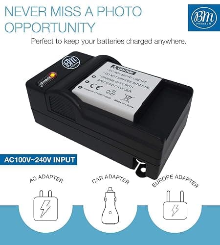 BM Premium NP-40 Battery and Charger Compatible with Casio Exilim EX-Z600, EX-Z700, EX-Z750, EX-Z1000, EX-Z1050, EX-Z1080, EX-Z1200 Digital Cameras thumbnail 3
