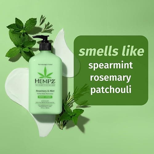 Hempz Body Moisturizer, Rosemary & Mint 17 Oz – Hydrating Lotion Rich with Minerals, Vitamin C, & Hempseed Oil to Nourish & Repair Extremely Dry or Sensitive Skin, for Women & Men thumbnail 4