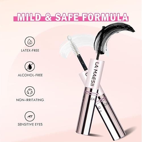 Lash Bond and Seal Waterproof, Cluster Lash Glue Bond and Seal Lash Glue, Strong Hold 72h for Eyelash Clusters, Latex Free Sensitive Eyes Available 10ML (Pack of 2) thumbnail 5