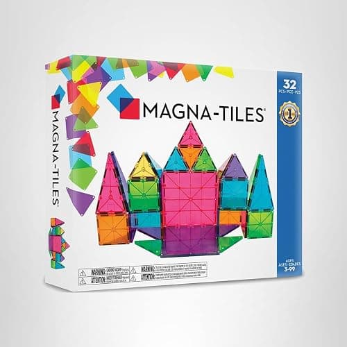 MAGNA-TILES Classic 32-Piece Magnetic Construction Set, The ORIGINAL Magnetic Building Brand thumbnail 12
