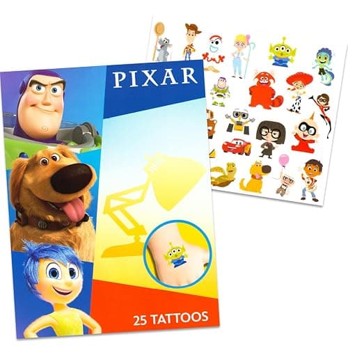 Disney Pixar Movies Temporary Tattoo and Sticker Set - Party Favors Bundle with 50 Temporary Tattoos and 150 Stickers | Disney Pixar Party Supplies thumbnail 2
