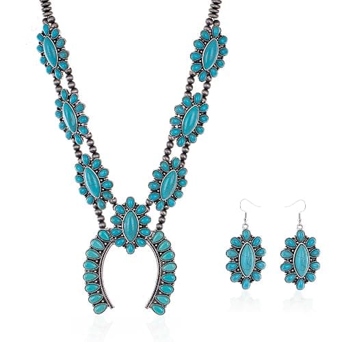 Rustic Couture's Western Jewelry Set for Women Cowgirl Vintage Western Necklace Earring - Image 1