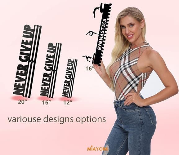 Miayork Medal Holder Display Hanger Trophy Shelf - Sturdy Wall Mount Medals Trophys Easy to Install-Race Sports Medal Holder Display Hanger for Gymnastic,Soccer,Runner,Wrest,Football,Basketball thumbnail 7
