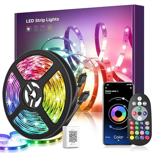 LED Strip 30m,Bluetooth RGB LED Streifen Farbwechsel LED Lichterkette 30M mit App Steuerung und Fernbedienung,Musik Sync,LED Band für Schlafzimmer Zuhause Schrankdek - Image 1