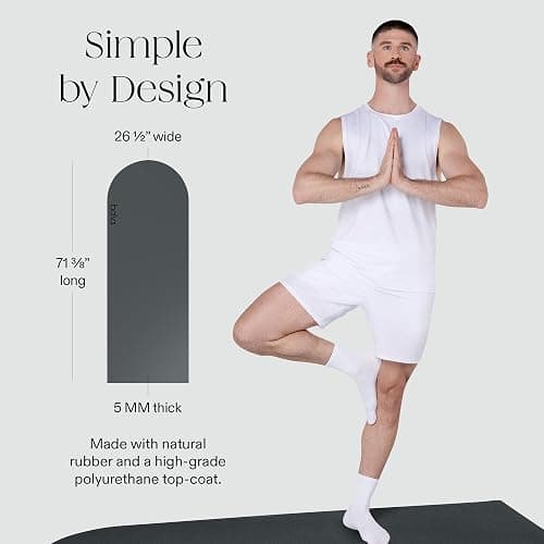 Bala Yoga Mat for Home Gym, Non-Slip Exercise Mat for Home Yoga | Indoor Exercising Floor Mat for Stretching, Pilates, Aerobics & Fitness - Outdoor / Indoor Exercise Equipment thumbnail 5