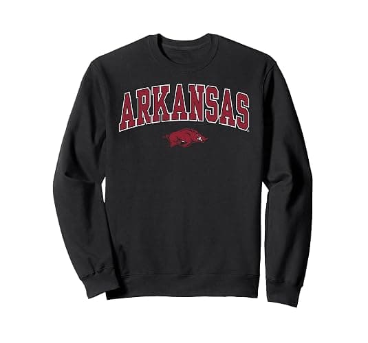 Arkansas Razorbacks Arch Over Black Officially Licensed Sweatshirt - Image 1