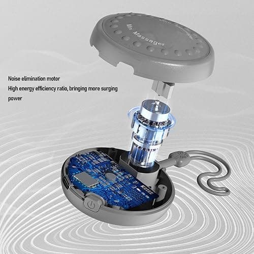 Masyrt Portable Handheld Anxiety and Stress Relief Vibrating Toy with Auto Timer, 265 Color Lights - Ideal for Stress and Anxiety Relief (Gray) thumbnail 4