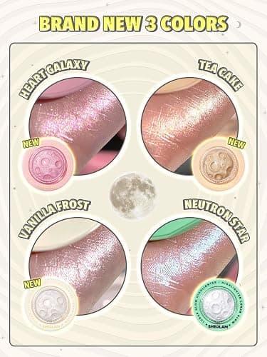 SHEGLAM Lunar Glow Highlighter - Neutron Star - Silky Creamy - Shimmery - Medium Coverage - Radiant Glow - Unisex - 0.17 Ounce (Pack of 1) thumbnail 5