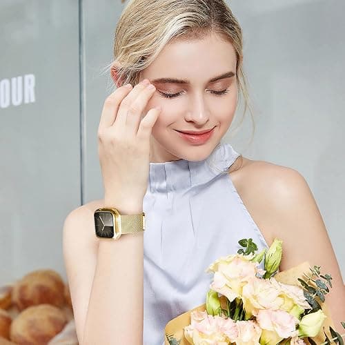 Magnetic Band and Case for Apple Watch Band 40mm 41mm 38mm 44mm 45mm 46mm 42mm Women/Men,Stainless Steel Milanese Loop Bracelet Strap with Cover Combo iWatch series 11 10 9 8 7 6 5 4 SE Ultra/2 3 49mm thumbnail 6