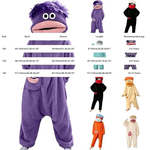 Big Mouth Monster Hoodie Uniex Funny Y2K Halloween Fuzzy Fleece Sweatshirts | Fluffy Sherpa Hoodie,Funny Monster Onesie,Cute Monster Costumes,Oversized Warm Halloween Costumes,Unique Funny Lounge Wear thumbnail 3
