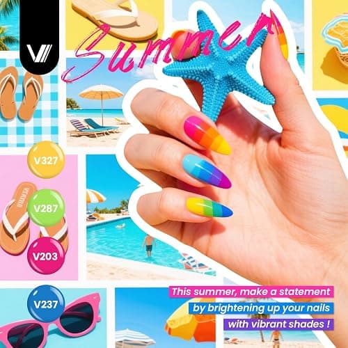 VANREESA 60 Pcs Gel Nail Polish Set 55 Colors Spring Summer Fall Winter Gel Polish with Base Coat Glossy & Matte & Silver & Golden Top Coat Nail Kit Gifts for Women Girls Nail Art Salon at Home thumbnail 4