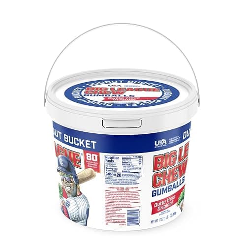 Big League Chew - Original Bubble Gum Flavor + 80pcs Individually Wrapped Gumballs + For Games, Concessions, Picnics & Parties thumbnail 5