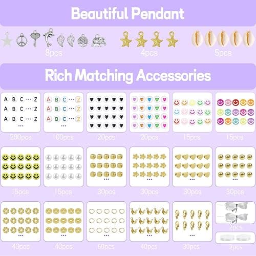 BIBOKLTIY 20860 Pièces Perle Plate pour Bracelet, 168 Couleurs 6mm Perles Heishi, Kit Perles Plates avec Perles Lettres pour Bijoux DIY Bracelet Collier Pendentif Charmes thumbnail 4