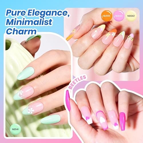 Beetles Deal Box 36 Colors Summer Gel Nail Polish Set, 44 Pcs HEMA-Free TPO-Free Soak Off UV Gel Harmony Palette Gel Polish Set with Base Coat Glossy Matte Cat Eye Top Coat Nail Tools DIY Women Gift thumbnail 3