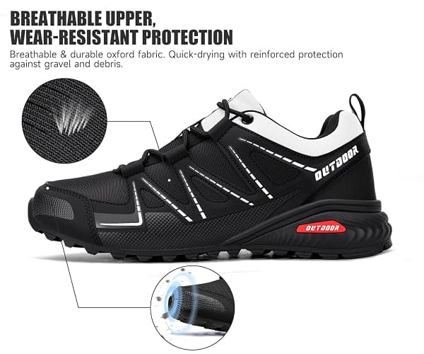 KEFUWU Trail Running Shoes Men Lightweight Non-Slip Walking Hiking Sneakers Men Outdoor Running Shoes thumbnail 5