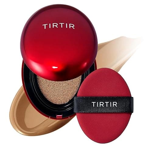 TIRTIR Mask Fit Red Cushion Foundation | Full coverage, Weightless, Skin fit, Satin Glow Finish, Korean Makeup BB Foundation, beauty, Tattoo cover up, Buildable (#40N Cinnamon, 0.63 Fl Oz) - Image 1