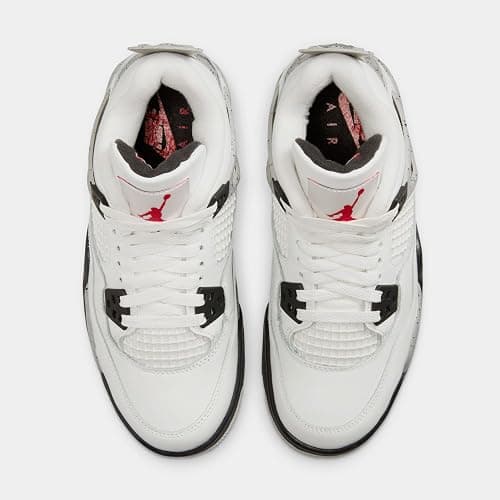 Air Jordan 4 Retro White Cement Grade School Lifestyle Shoes (Black/Grey/Red/White) - 6 Big Kid thumbnail 2
