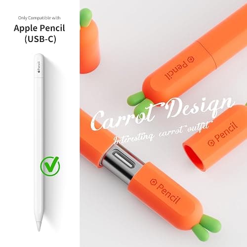 Silicone carrot apple pen case thumbnail 5