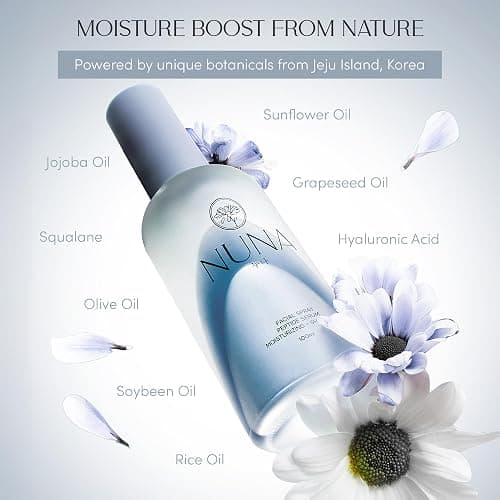 NUNA Ultra Hydrating Face Serum Spray with Peptides, Niacinamide, Hyaluronic Acid & Botanical Extracts – Korean Lightweight Moisture Boost Facial Mist & Setting Spray for Makeup – 3.38 fl oz thumbnail 4