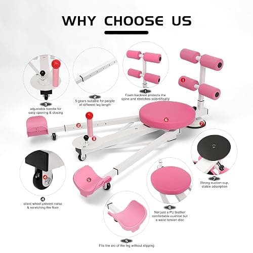 Split Machine, Leg Stretcher Split Machine for Flexibility & Stretching - Adjustable Leg Split Equipment for Ballet, Yoga, Dance, Gymnastics Training thumbnail 4
