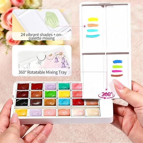 AOBOO 24 Well Mini Ombre Gel Nail Polish Kit - 24 Color Travel Size Soak Off UV LED Gel Polish Set with High Pigment for Gradient & Sponge Effect - Portable DIY Manicure Art Tool thumbnail 4