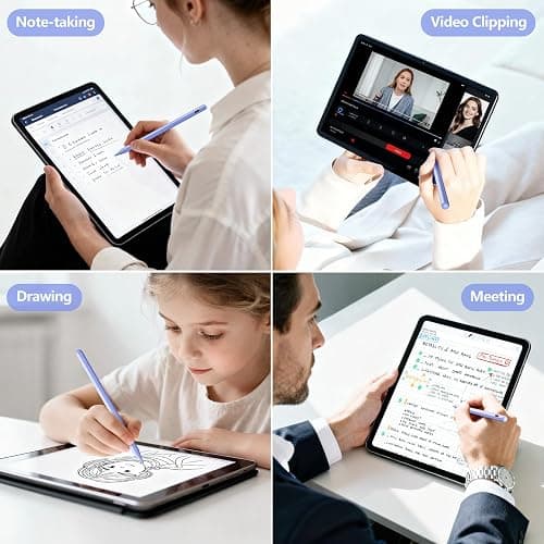 JAMJAKE Stylus Pen for iPad 6th-11th Generation-2X Fast Charge Active Pencil Compatible with 2018-2026 Apple iPad Pro 11"/12.9"/M4, iPad Air 3/4/5/M2/M3/M4,iPad mini 5/6/7 Gen-Purple thumbnail 7