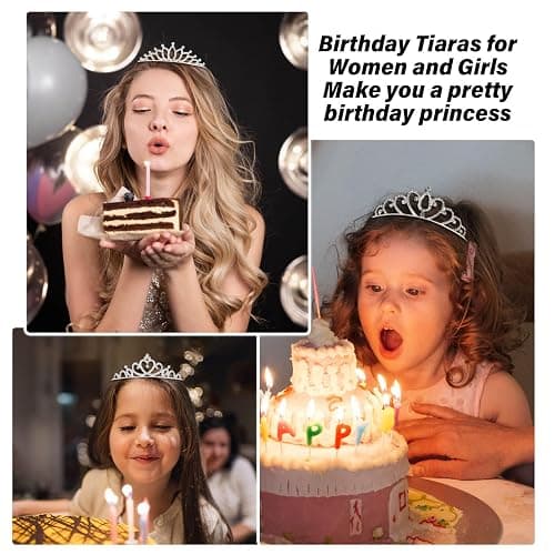 Tihebax Tiaras Crowns Headbands for Girls Women 10 Pcs Small Silver Princess Tiara Bulk Crown Tiaras Rapunzel Crowns for Wedding Birthday Crystal Tiara for Prom, Bride, Pageant, Halloween thumbnail 6