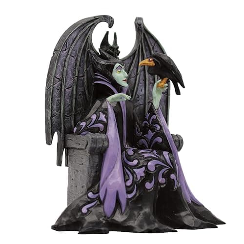 Enesco Disney Traditions Collection by Jim Shore Sleeping Beauty Maleficent Sitting on Throne Figurine- Resin Hand Painted Crafted Disney Halloween Collectible Figurines Home Decor Statue, 4 Inch thumbnail 8